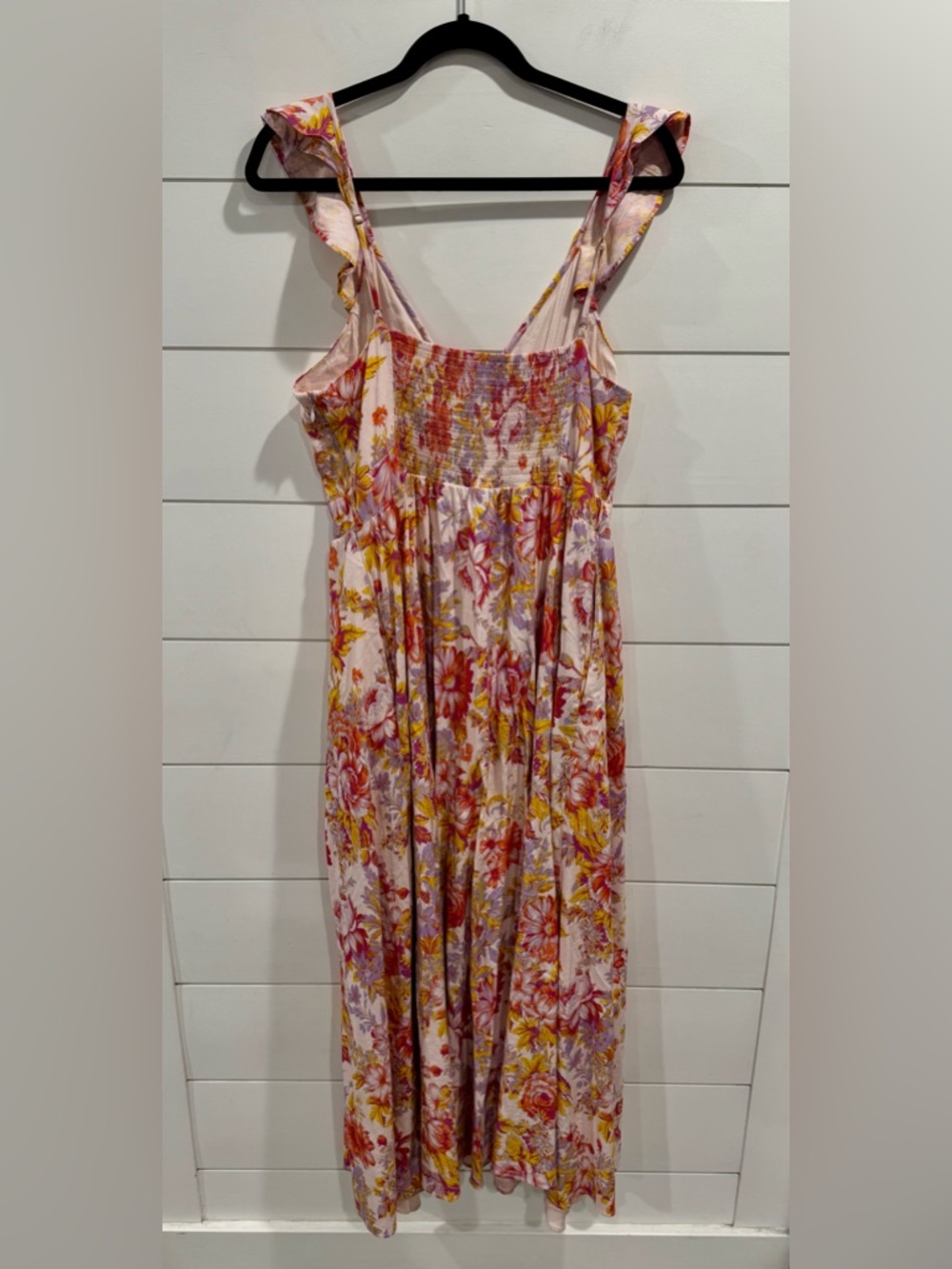 BHLDN Aubree Sleeveless Linen pink Floral Fit & Flare Maxi Dress - Picture 2 of 10